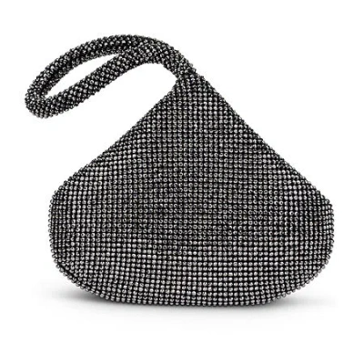 Gunne Sax By Jessica Mcclintock Staci Diamond Mesh Evening Bag In Silver