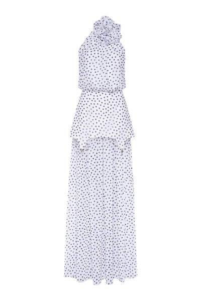 Guranda Maxi Romantic Dress With Flower In White