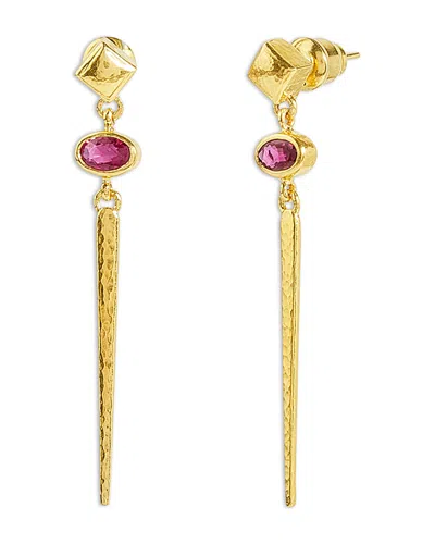 Gurhan 18k & 22k Yellow Gold Rain Ruby Linear Drop Earrings