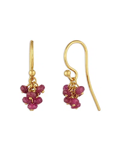 Gurhan 18k & 24k Yellow Gold Boucle Ruby Tassel Drop Earrings