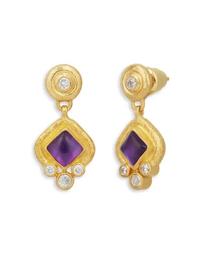Gurhan 18k & 24k Yellow Gold Muse Amethyst & Diamond Drop Earrings