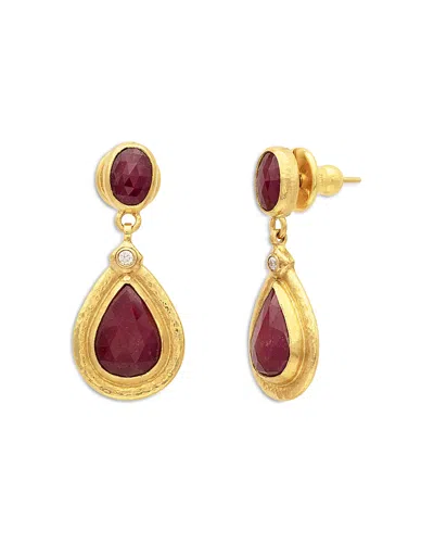 Gurhan 18k & 24k Yellow Gold Muse Ruby Drop Earrings