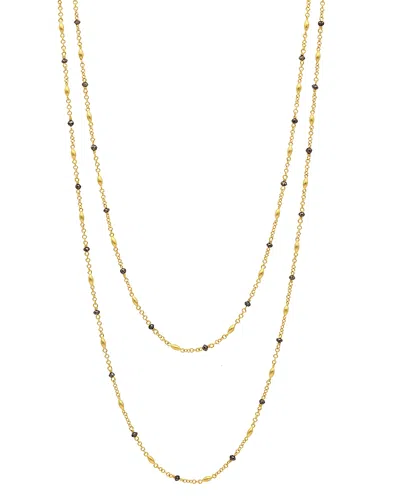Gurhan 18k & 24k Yellow Gold Olive Black Diamond Five Strand Long Statement Necklace, 7.64 Tcw