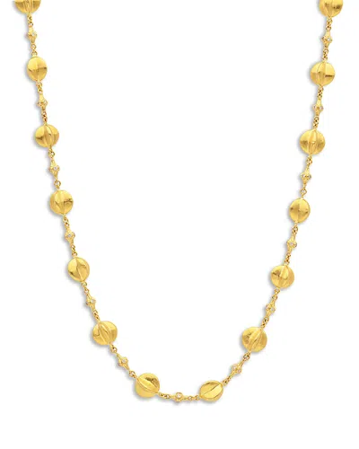 Gurhan 22-24k Yellow Gold Spell Diamond Station Necklace, 16.5-18.5