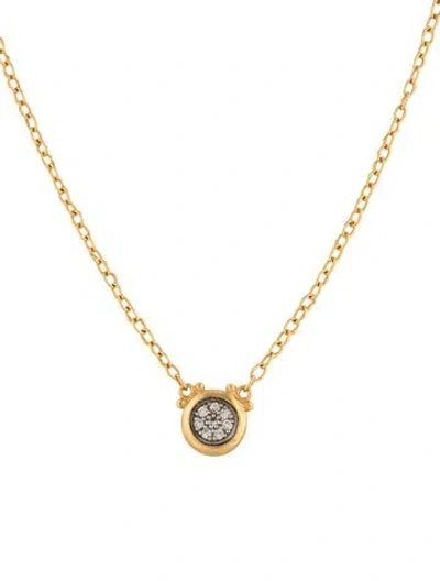 Pre-owned Gurhan 22k Diamond Pendant Necklace, 18" In Multicolor