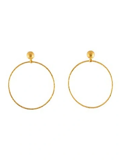Pre-owned Gurhan 22k Geo Hoop Single Drop Earrings In Multi