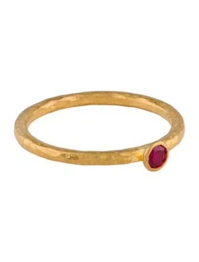 Pre-owned Gurhan 22k Glass-filled Ruby Prism Cocktail Ring In Multi