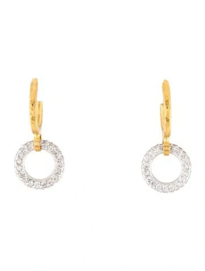 Pre-owned Gurhan 23k Diamond Drop Earrings In Multicolor