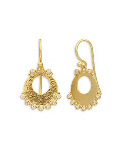 Gurhan 24k, 22k & 18k Yellow Gold Lush Diamond Open Drop Earrings