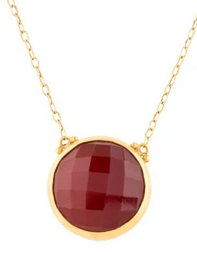 Pre-owned Gurhan 24k Carnelian Gumdrop Necklace, 17.5" In Multi