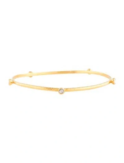 Pre-owned Gurhan 24k Diamond Bangle Bracelet, 8" In Multicolor