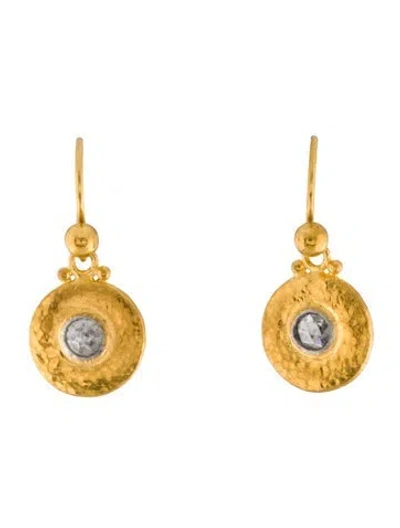 Pre-owned Gurhan 24k Diamond Drop Earring In Multi