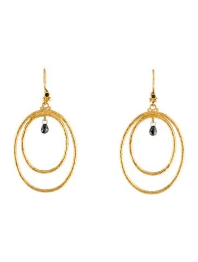 Pre-owned Gurhan 24k Diamond Drop Earrings In Multi
