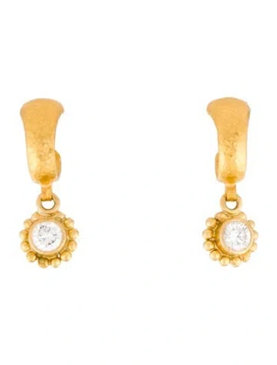 Pre-owned Gurhan 24k Diamond Drop Earrings In Multi