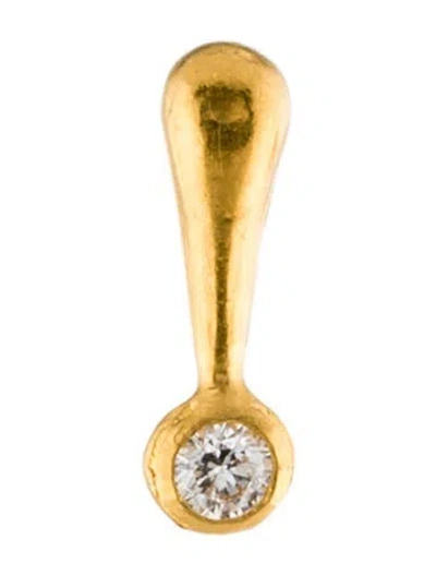 Pre-owned Gurhan 24k Diamond Exclamation Point Single Stud Earring In Multi