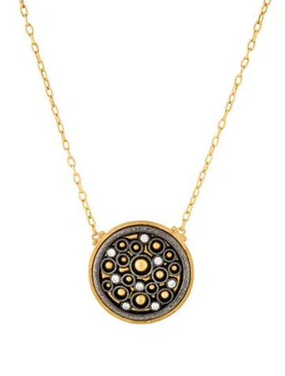 Pre-owned Gurhan 24k Diamond Pendant Necklace, 18" In Multi