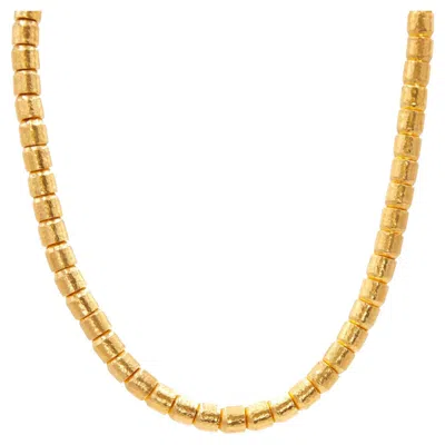Pre-owned Gurhan 24k Gold Hammered Vertigo Link Necklace With Diamond Accent In Multi