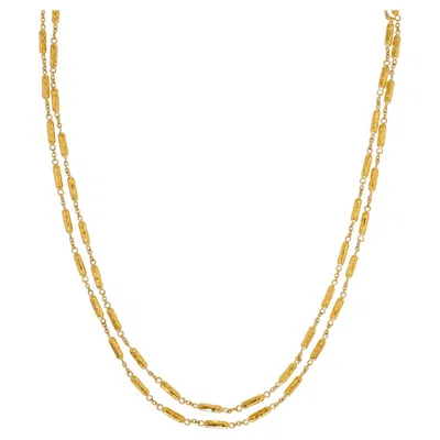Pre-owned Gurhan 24k Gold Vertigo Hand Hammered Link Necklace, 36-inch In Multi
