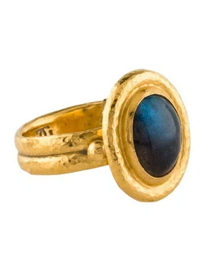 Pre-owned Gurhan 24k Labradorite Cocktail Ring In Multi