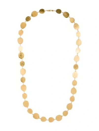 Pre-owned Gurhan 24k Lush Flake Station Necklace, 26.5" In Multicolor