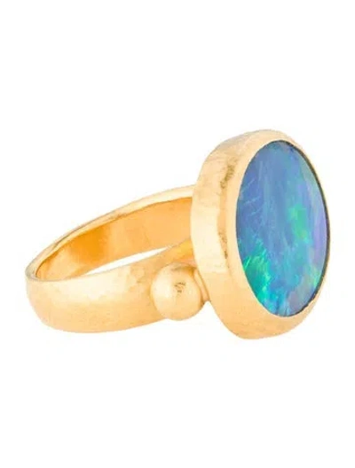 Pre-owned Gurhan 24k Opal Cocktail Ring In Multi