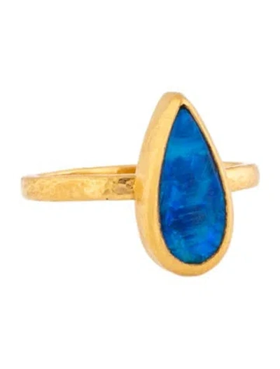 Pre-owned Gurhan 24k Opal Cocktail Ring In Multicolor