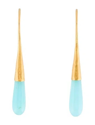 Pre-owned Gurhan 24k Opal Drop Earrings In Multi