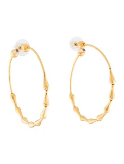 Pre-owned Gurhan 24k Ruby Teardrop Hoop Earrings In Multi