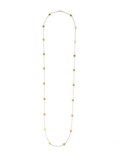 Pre-owned Gurhan 24k Station Necklace, 49.5" In Multicolor