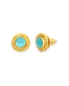 GURHAN 24K YELLOW GOLD APATITE STUD EARRINGS