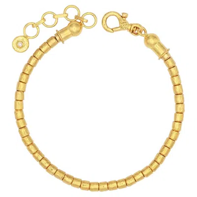 Pre-owned Gurhan 24k Yellow Gold Hammered Vertigo Bracelet � Luxury Jewelry