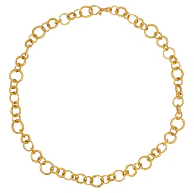 Pre-owned Gurhan 24k Yellow Gold Hoopla Necklace � Sculptural Luxury Jewelry