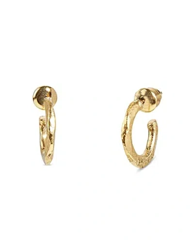 Gurhan 24k Yellow Gold Thor Hammered Hoop Earrings
