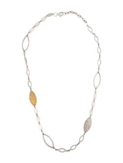 Pre-owned Gurhan Chain Link Station Necklace, 20.5" In Multi