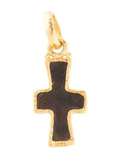 Pre-owned Gurhan Cross Pendant In Multi