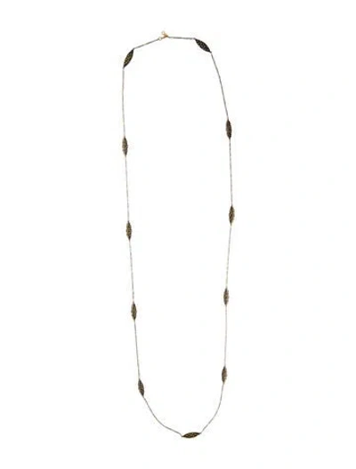 Pre-owned Gurhan Diamond Capitone Oval Station Necklace, 48" In Multi