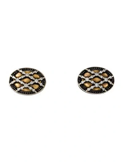 Pre-owned Gurhan Diamond Capitone Stud Earrings In Multi