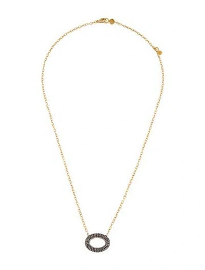 Pre-owned Gurhan Diamond Reversible Pendant Necklace, 18" In Multi