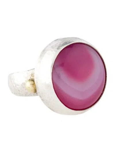Pre-owned Gurhan Dyed Agate Cocktail Ring In Multi