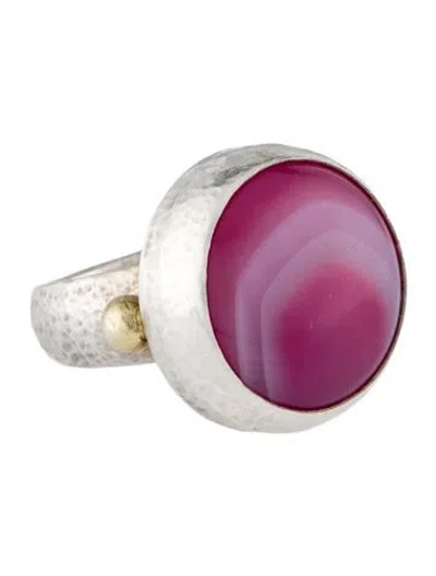 Pre-owned Gurhan Dyed Agate Cocktail Ring In Multi