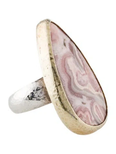 Pre-owned Gurhan Galapagos One-of-a-kind Rhodochrosite Cocktail Ring In Multi