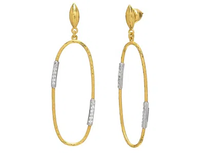 Gurhan Geo Hoop Drop Earrings In Gold