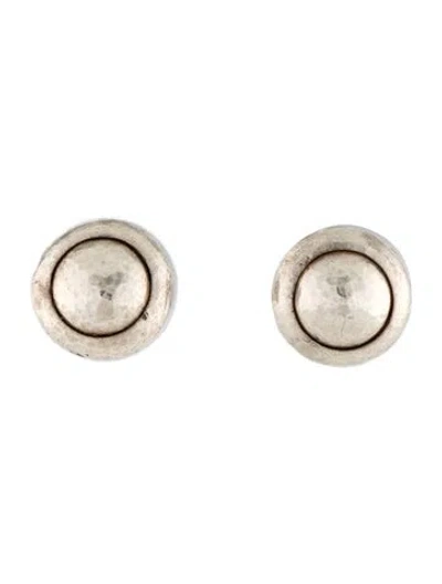 Pre-owned Gurhan Hammered Amulet Stud Earrings In Multi
