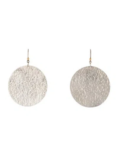 Pre-owned Gurhan Hammered Disc Drop Earrings In Multicolor