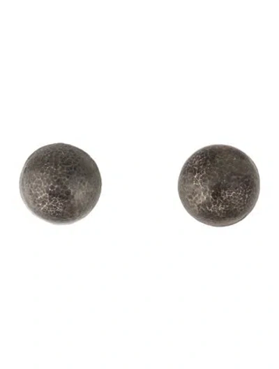 Pre-owned Gurhan Hammered Home Earclips In Multi