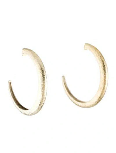 Pre-owned Gurhan Hammered Hoop Earrings In Multi
