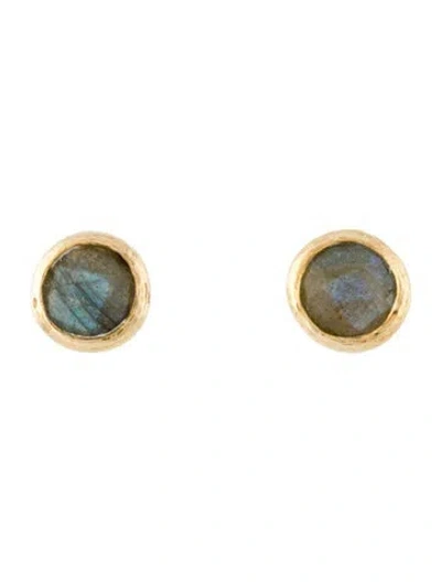 Pre-owned Gurhan Labradorite Galapagos Stud Earrings In Multi