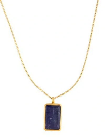 Pre-owned Gurhan Tanzanite Pendant Necklace, 18" In Multicolor