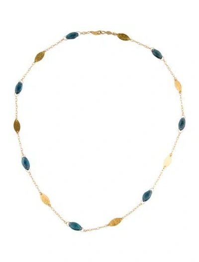 Pre-owned Gurhan Topaz Willow Bloom Station Necklace, 18.25" In Multi