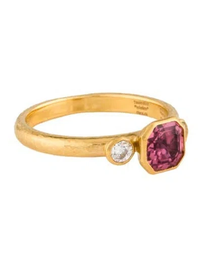 Pre-owned Gurhan Tourmaline & Diamond Cocktail Ring In Multi